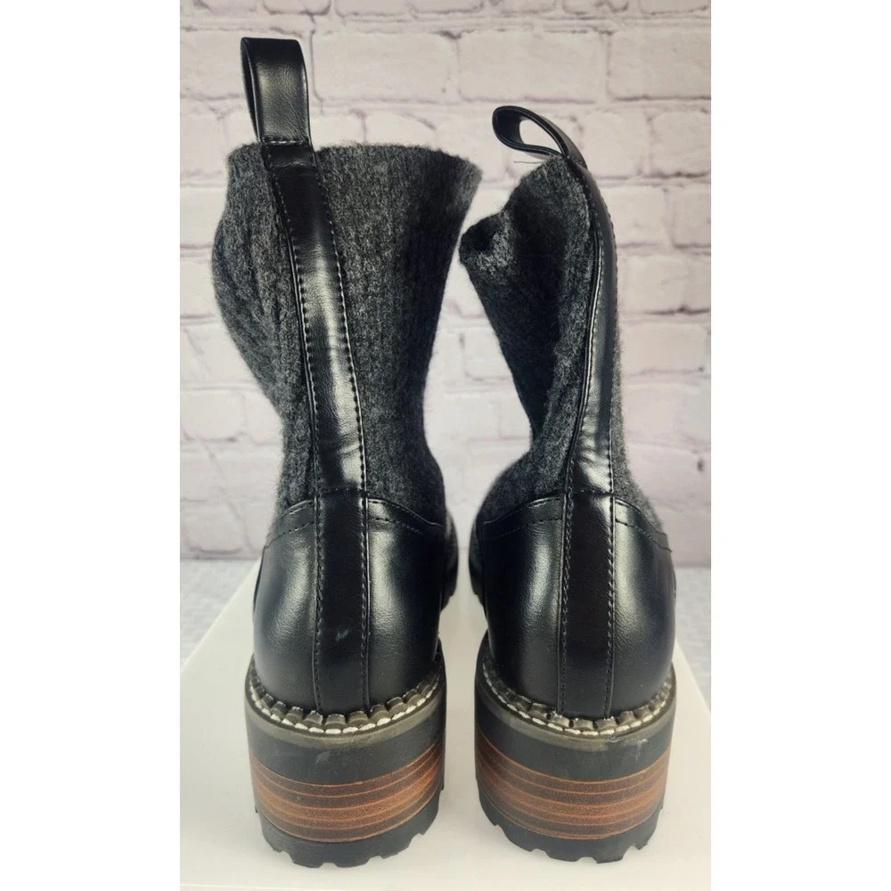 Universal Threads Women's Size 8 1/2  Black Boots 2 Inch Heels Sweater Type Cuff